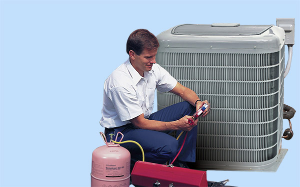 Fairhope, AL HVAC installer servicing heat pump